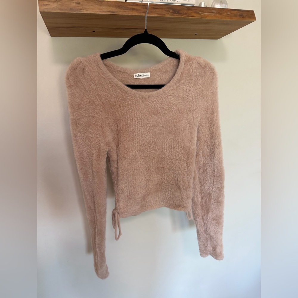 For Love And Lemons Fuzzy Cream Sweater